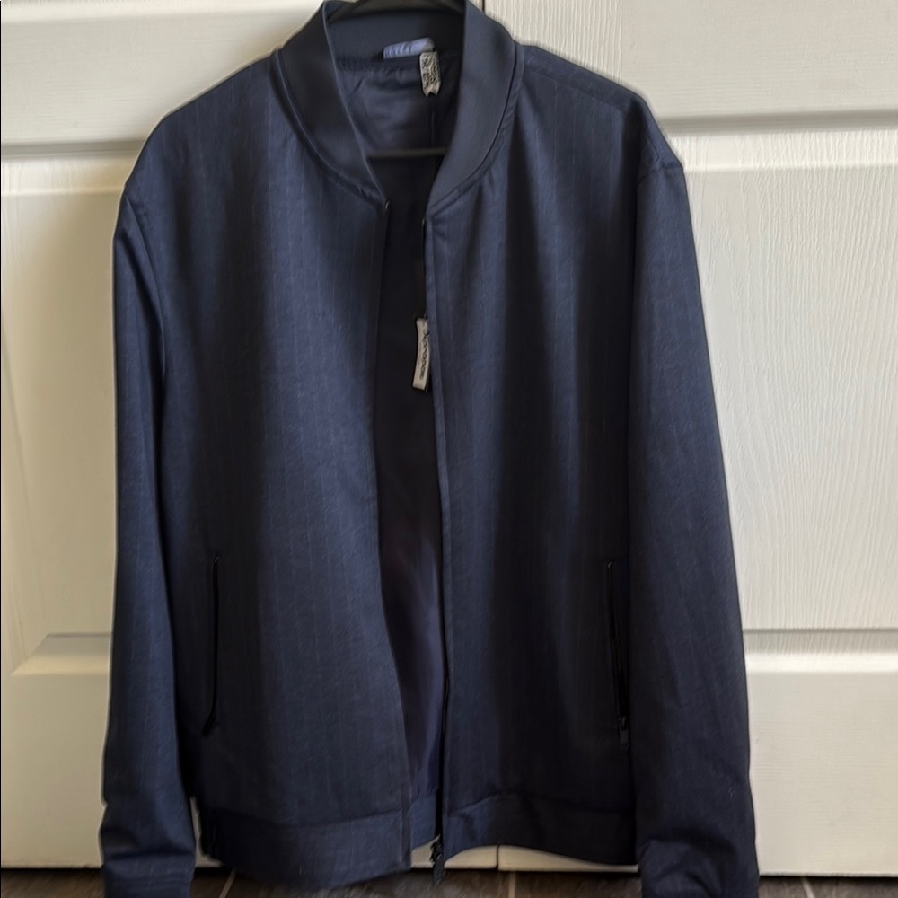 Men's Navy Pinstripe Jacket